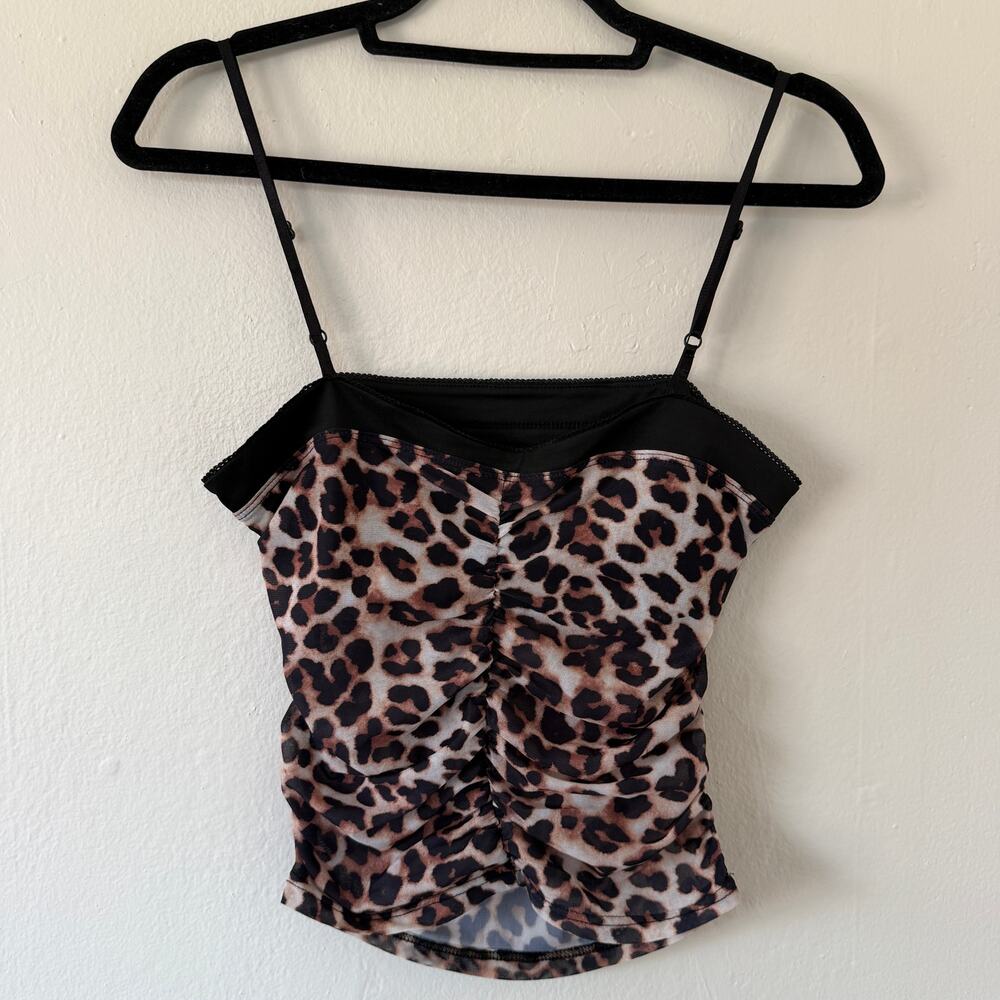 Y2K Leopard animal print tank top